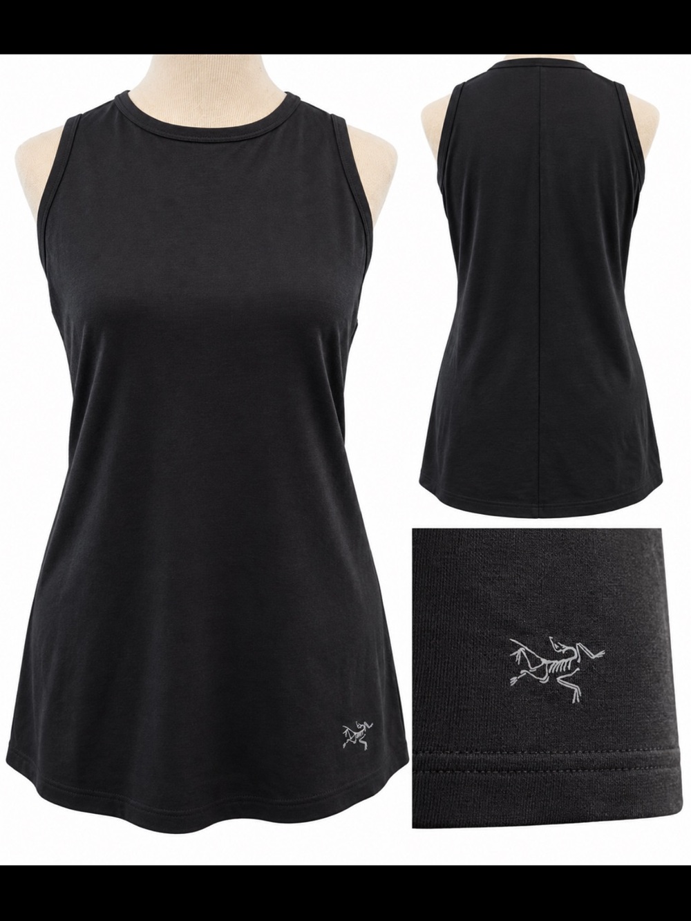 Arc'teryx Black Women's Athletic Tank with Subtle Logo